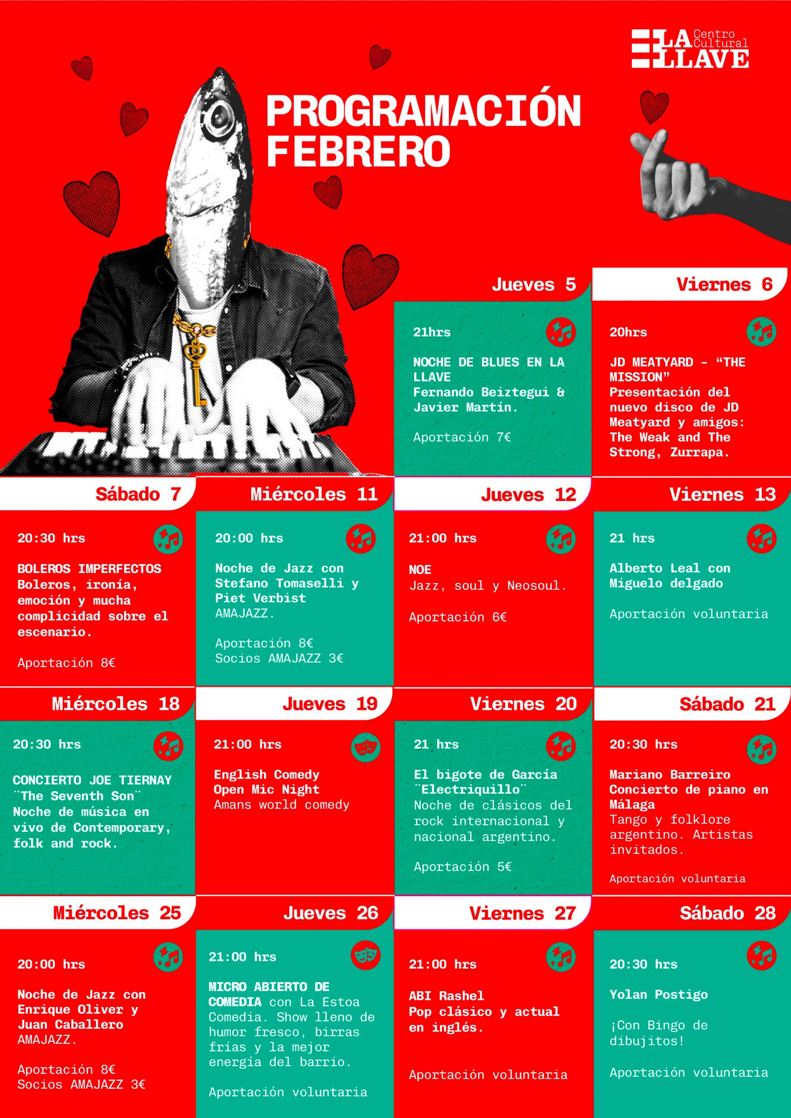 Programación febrero La Llave